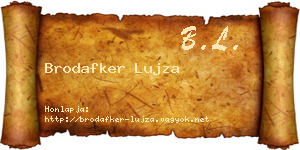 Brodafker Lujza névjegykártya